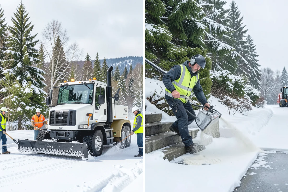 Bus Stop Clearing in Sumner, Pierce County, WA - Locate the shelter, boarding pad, and sidewalk tie-in