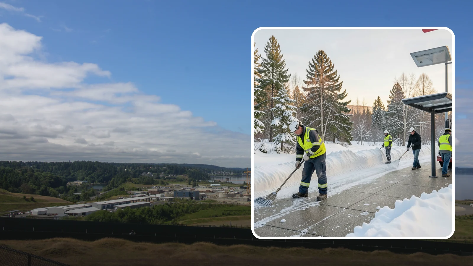 Bus Stop Clearing in University Place, Pierce County, WA - We clear bus stops, shelters, and boarding pads so transit riders board safely during Western Washington snow and ice.