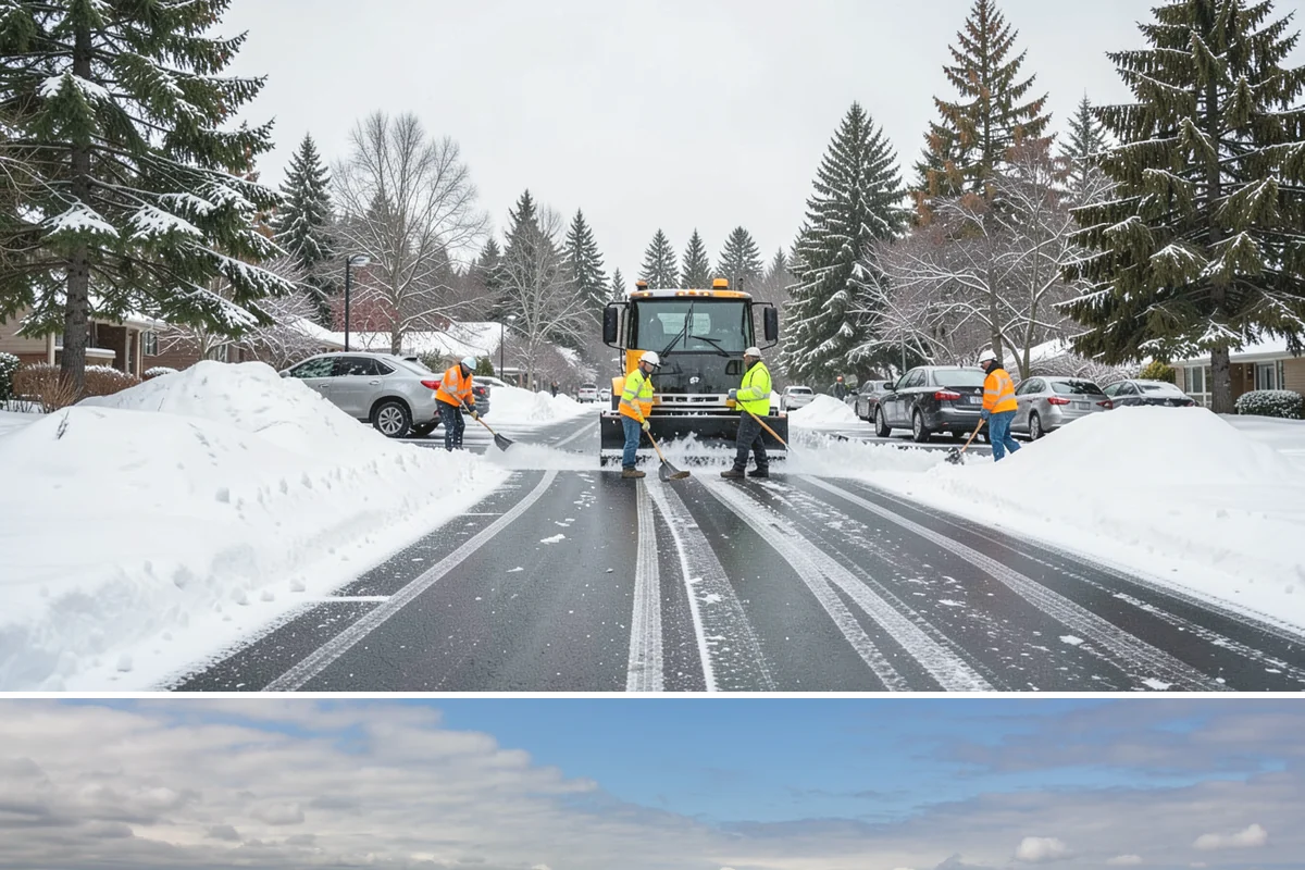 Bus Stop Clearing in University Place, Pierce County, WA - Prioritized before morning commute hours after any overnight snowfall in our winter season.