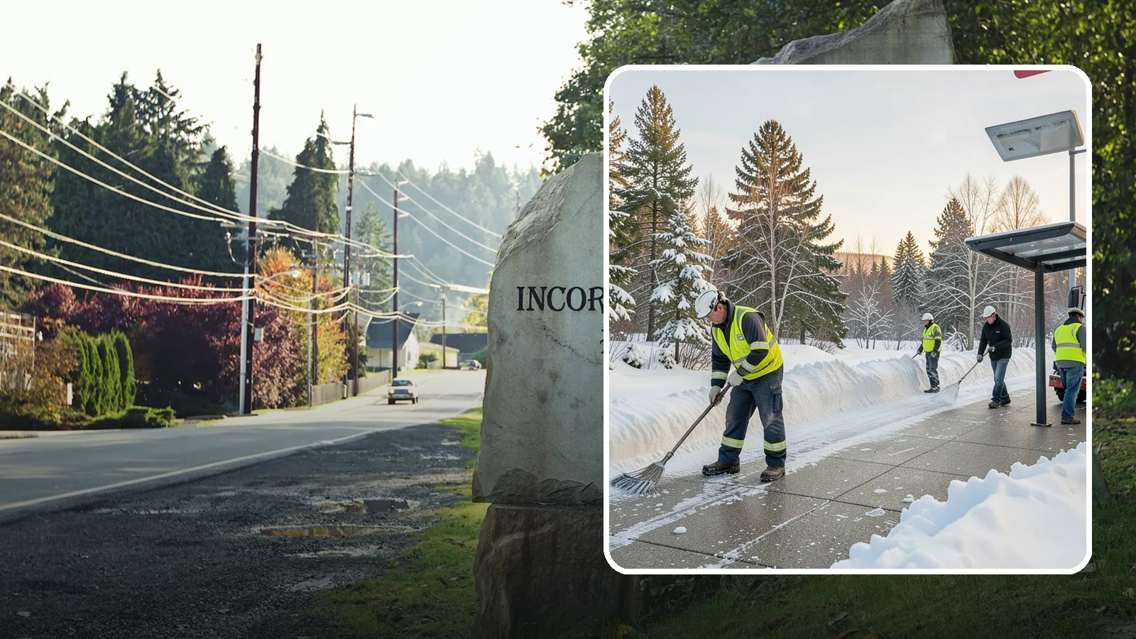 Bus Stop Clearing in Wilkeson, Pierce County, WA - We clear bus stops, shelters, and boarding pads so transit riders board safely during Western Washington snow and ice.
