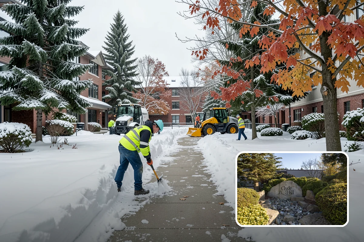 Business Entrance Clearing in Clyde Hill, King County, WA - Safe, welcoming doorways for staff and customers