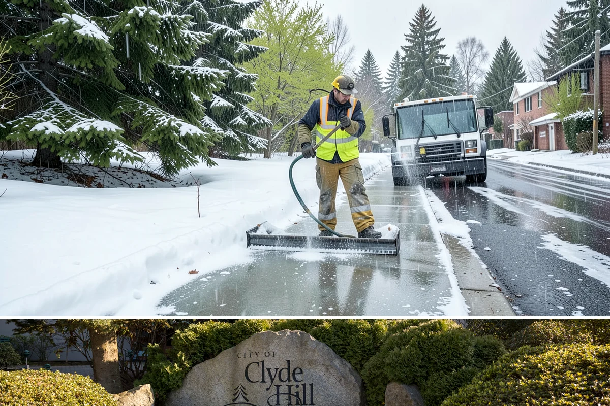 Business Entrance Clearing in Clyde Hill, King County, WA - Entrance clearing matters most during January's freeze-thaw cycles when shaded doorways stay icy well into the day.