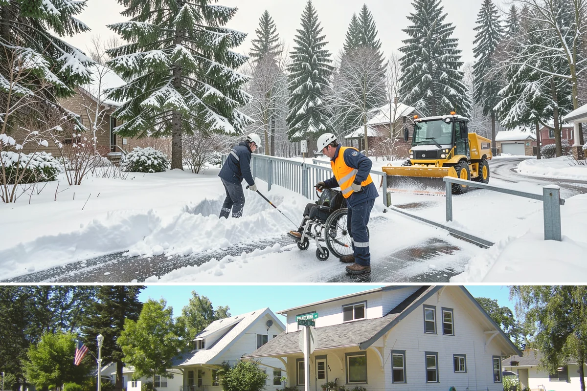 Business Entrance Clearing in DuPont, Pierce County, WA - Entrance clearing matters most during January's freeze-thaw cycles when shaded doorways stay icy well into the day.