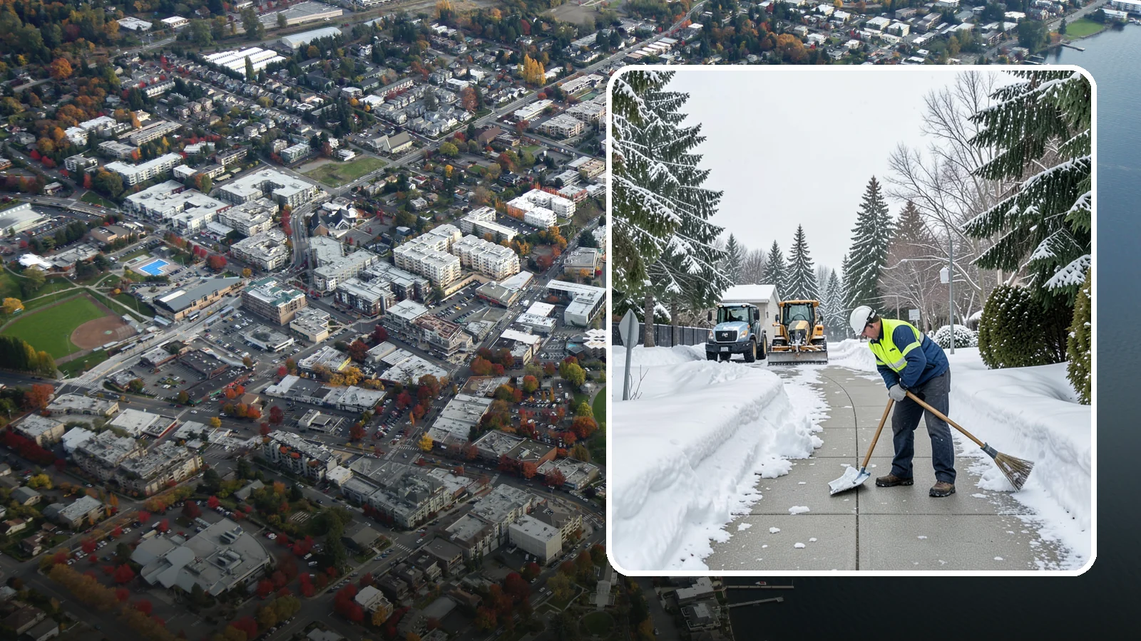 Business Entrance Clearing in Kirkland, King County, WA - Keep your business's front doors, entry walks, and thresholds safe and welcoming through every Western Washington ice event.
