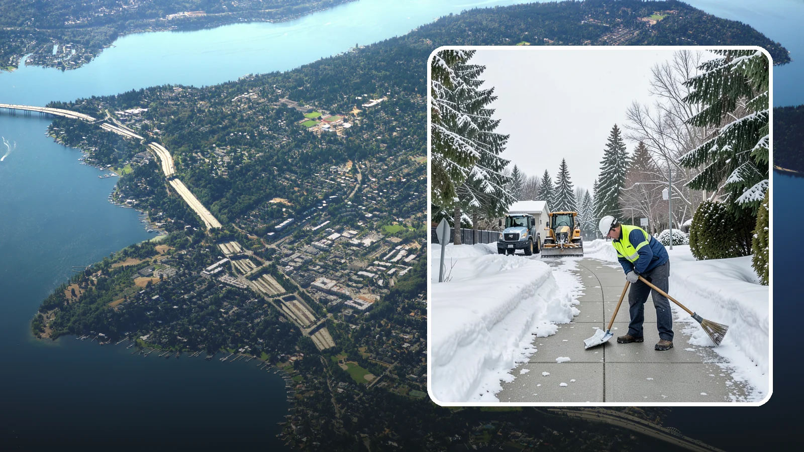 Business Entrance Clearing in Mercer Island, King County, WA - Keep your business's front doors, entry walks, and thresholds safe and welcoming through every Western Washington ice event.