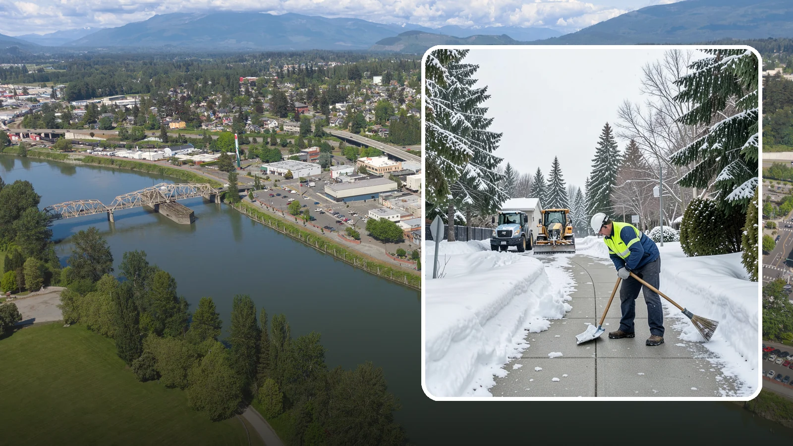Business Entrance Clearing in Mount Vernon, Skagit County, WA - Keep your business's front doors, entry walks, and thresholds safe and welcoming through every Western Washington ice event.