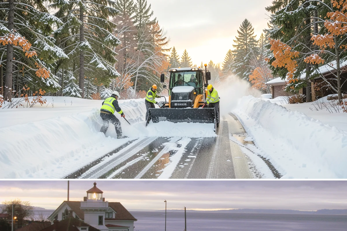 Business Entrance Clearing in Mukilteo, Snohomish County, WA - Entrance clearing matters most during January's freeze-thaw cycles when shaded doorways stay icy well into the day.