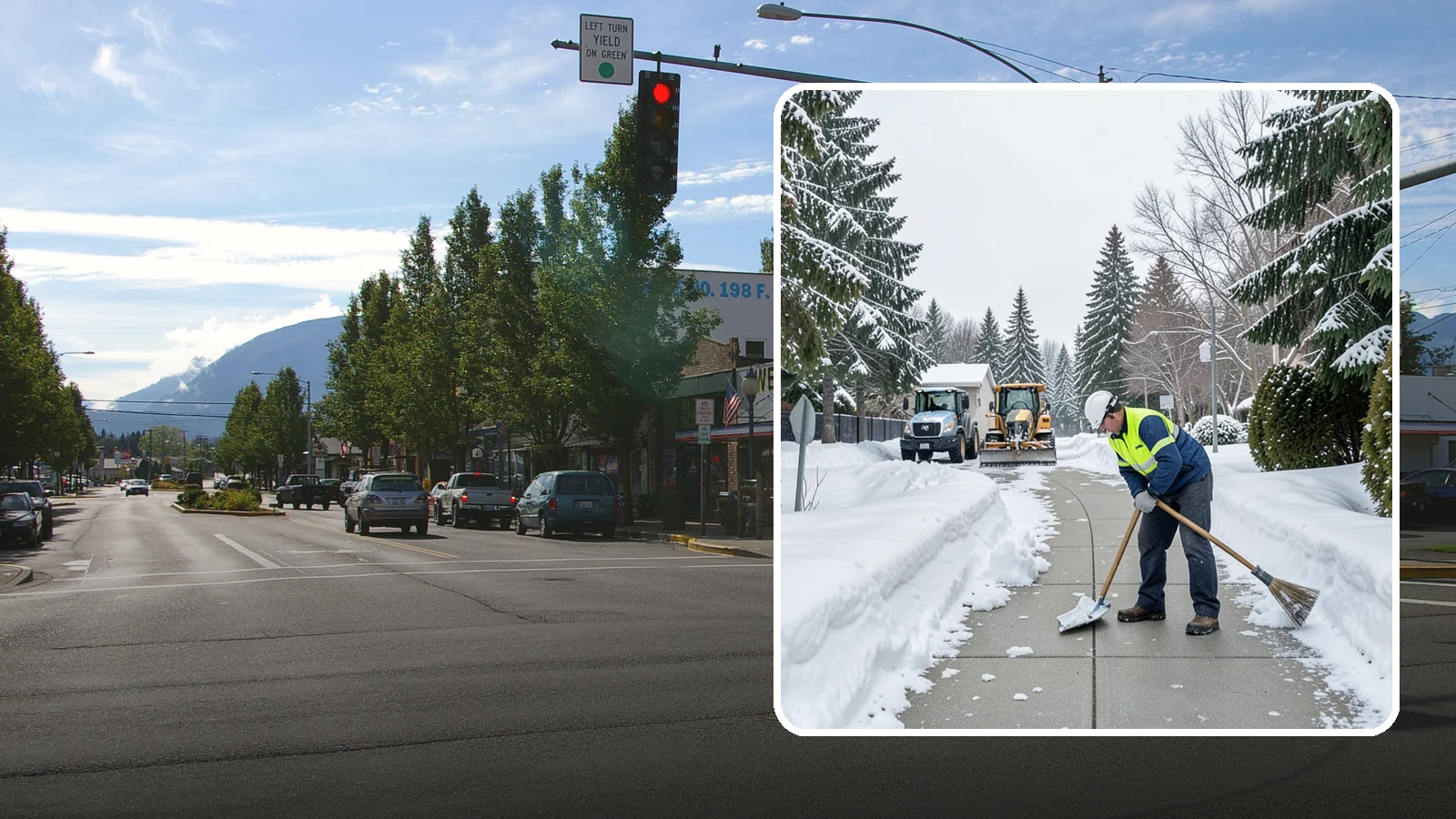 Business Entrance Clearing in North Bend, King County, WA - Keep your business's front doors, entry walks, and thresholds safe and welcoming through every Western Washington ice event.