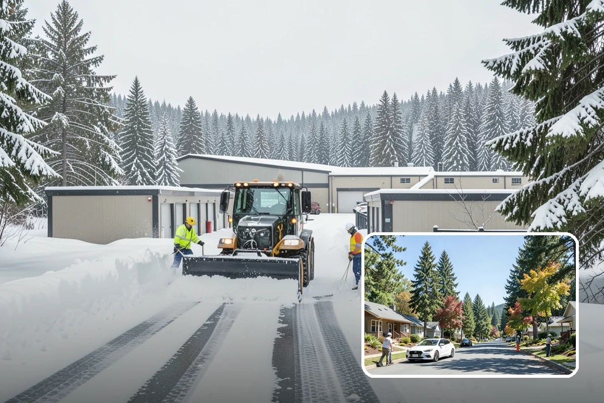 Business Entrance Clearing in Orting, Pierce County, WA - Safe, welcoming doorways for staff and customers