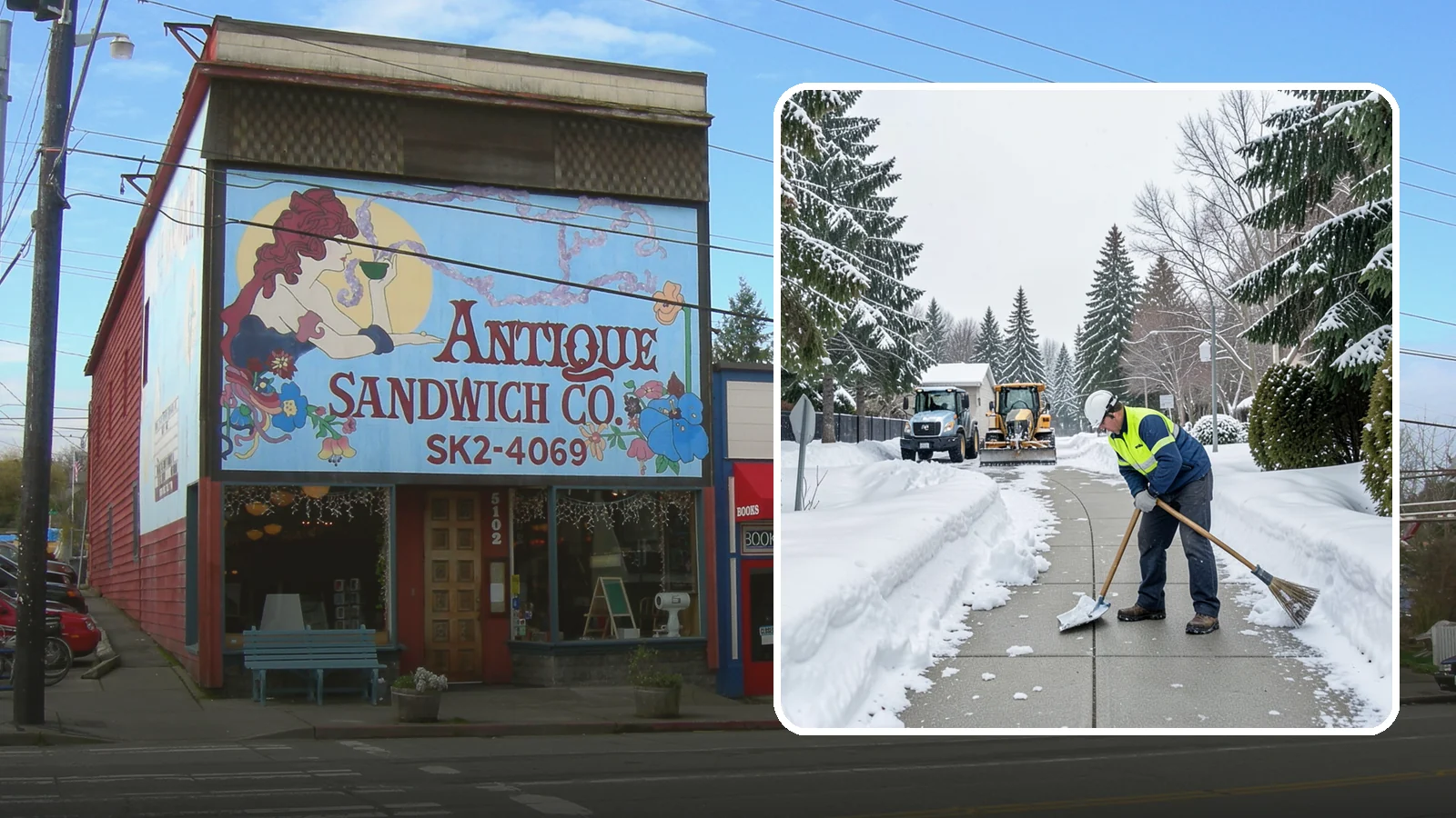 Business Entrance Clearing in Ruston, Pierce County, WA - Keep your business's front doors, entry walks, and thresholds safe and welcoming through every Western Washington ice event.