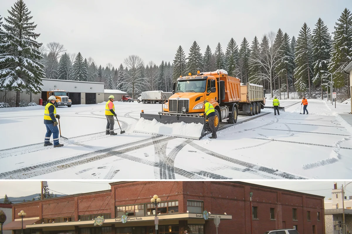 Business Entrance Clearing in Sedro-Woolley, Skagit County, WA - Entrance clearing matters most during January's freeze-thaw cycles when shaded doorways stay icy well into the day.