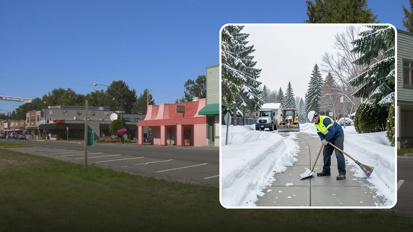 Business Entrance Clearing in Snoqualmie, King County, WA - Keep your business's front doors, entry walks, and thresholds safe and welcoming through every Western Washington ice event.