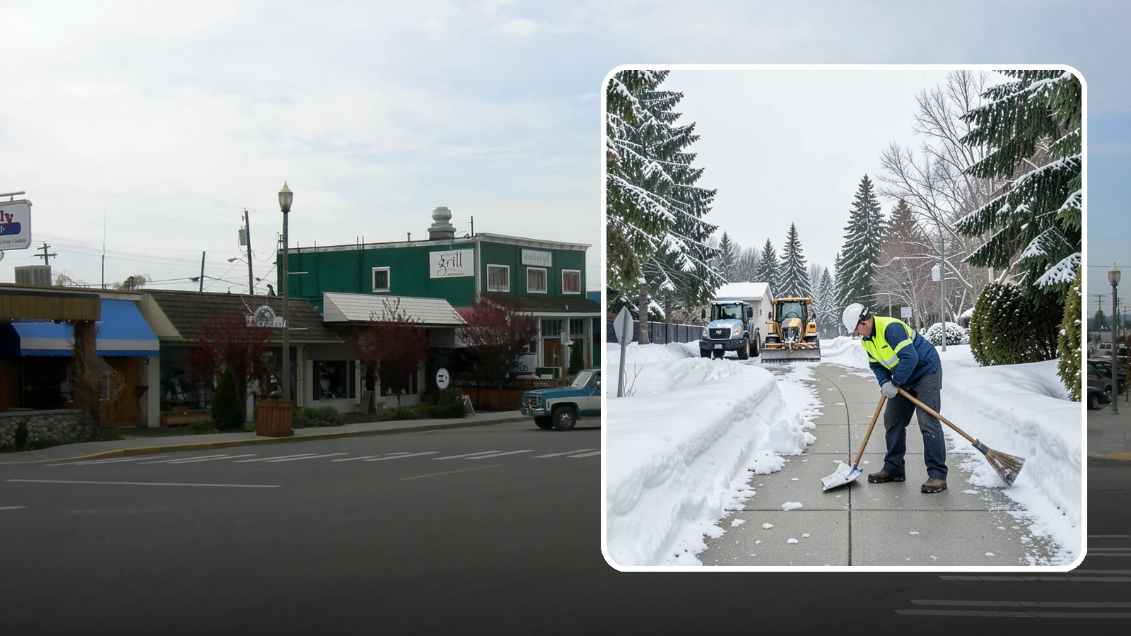 Business Entrance Clearing in Stanwood, Snohomish County, WA - Keep your business's front doors, entry walks, and thresholds safe and welcoming through every Western Washington ice event.