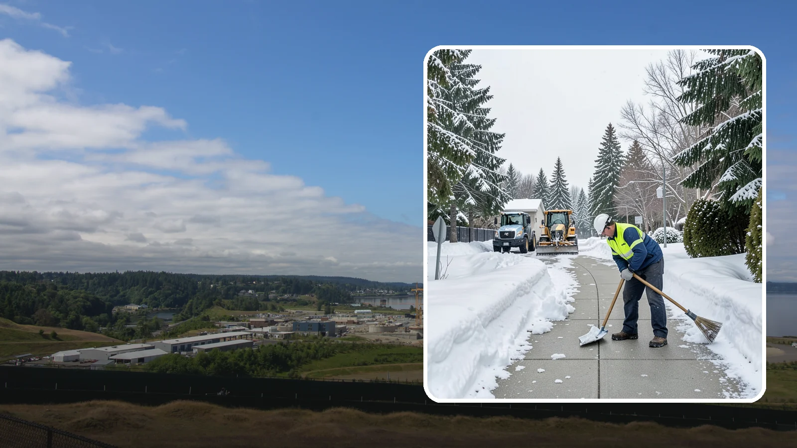 Business Entrance Clearing in University Place, Pierce County, WA - Keep your business's front doors, entry walks, and thresholds safe and welcoming through every Western Washington ice event.