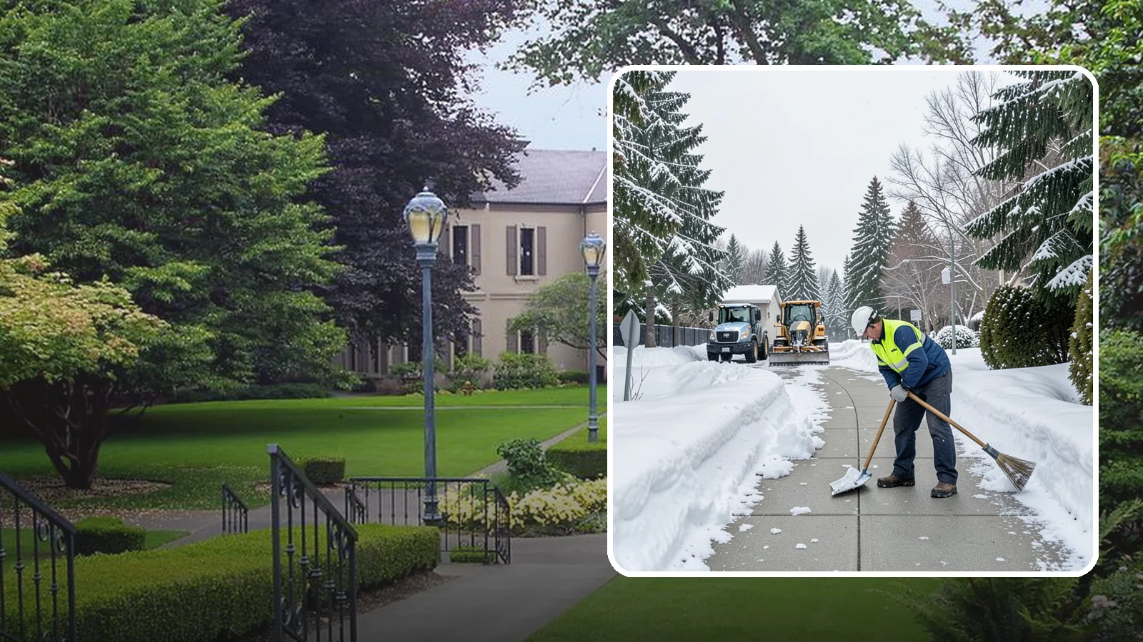 Business Entrance Clearing in Woodinville, King County, WA - Keep your business's front doors, entry walks, and thresholds safe and welcoming through every Western Washington ice event.