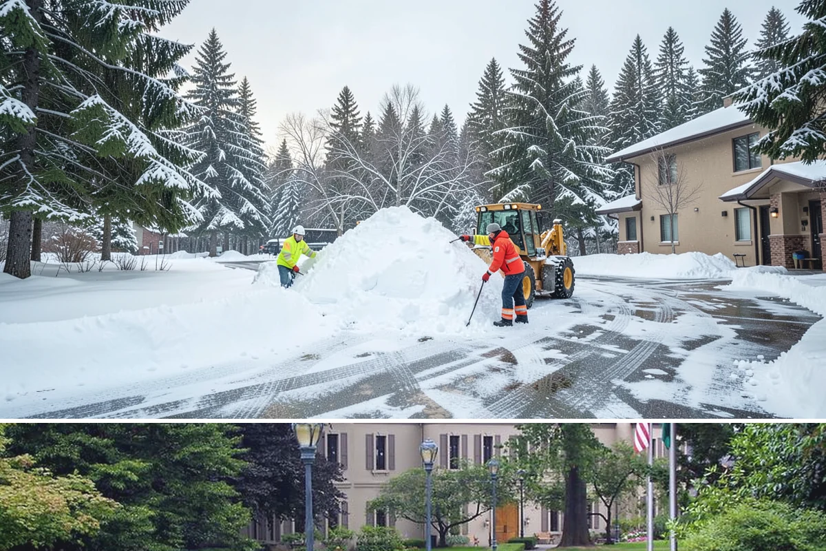 Business Entrance Clearing in Woodinville, King County, WA - Entrance clearing matters most during January's freeze-thaw cycles when shaded doorways stay icy well into the day.