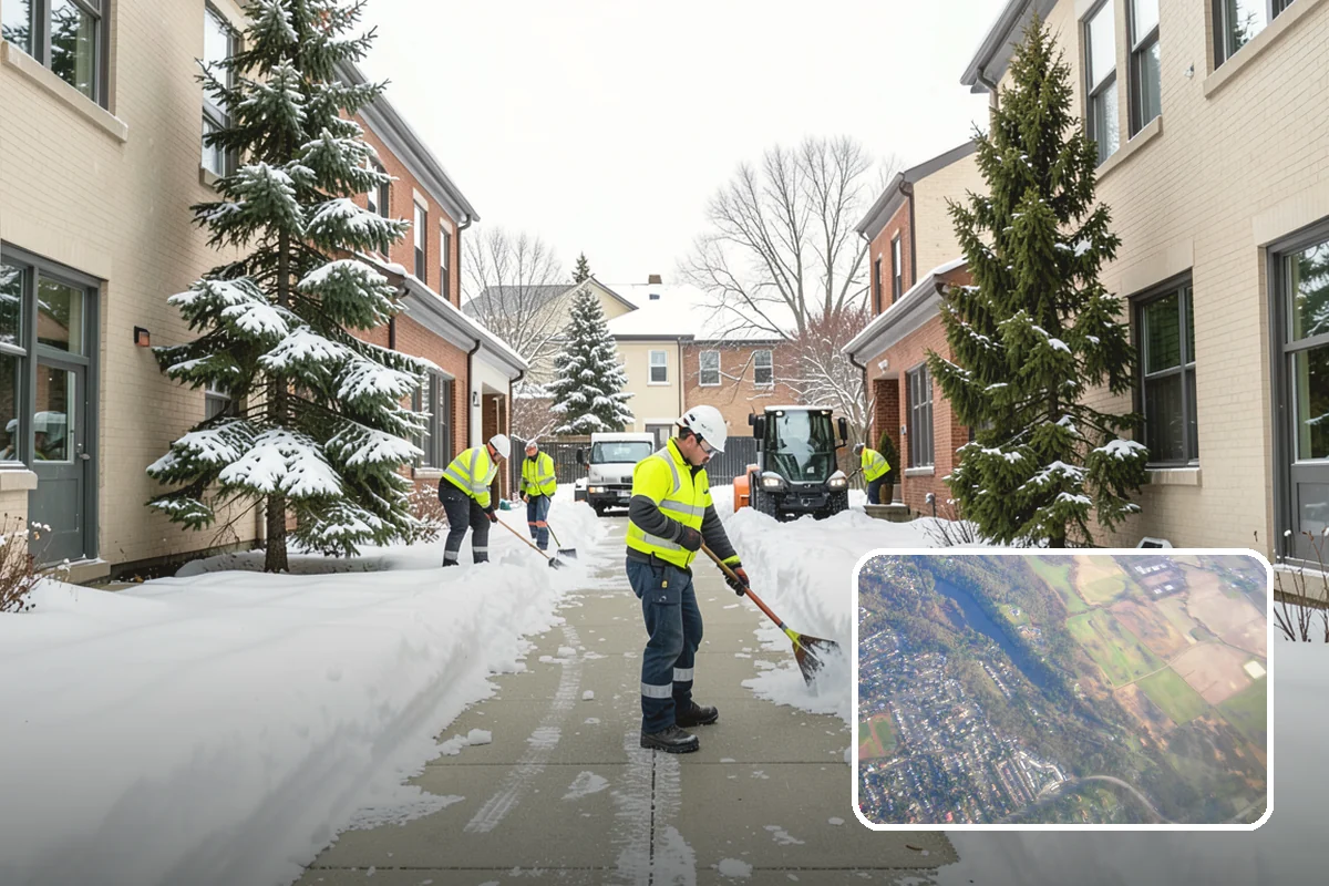 Business Park Deicing in Algona, King County, WA - Coordinates ice control across every building and tenant