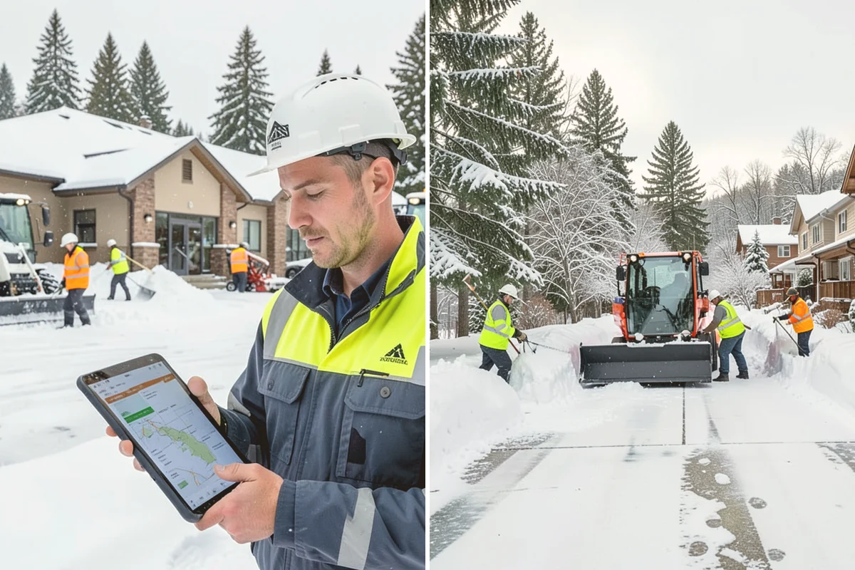 Business Park Deicing in Algona, King County, WA - Map internal drives, entrances, and cross-park walks with management