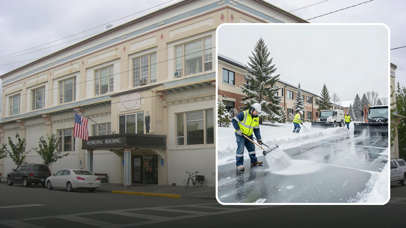 Business Park Deicing in Anacortes, Skagit County, WA - Deicing for business parks, coordinating ice control across multiple buildings, shared drives, and connecting walkways in one...