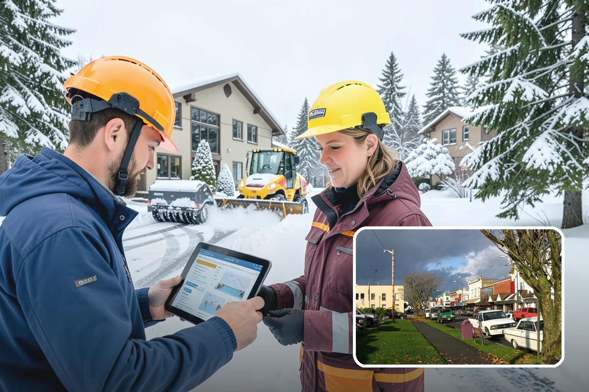 Business Park Deicing in Arlington, Snohomish County, WA - Coordinates ice control across every building and tenant