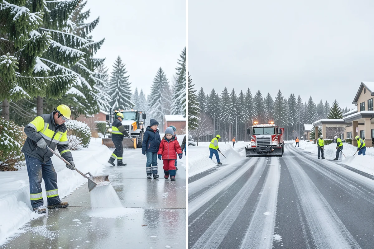 Business Park Deicing in Auburn, King County, WA - Map internal drives, entrances, and cross-park walks with management