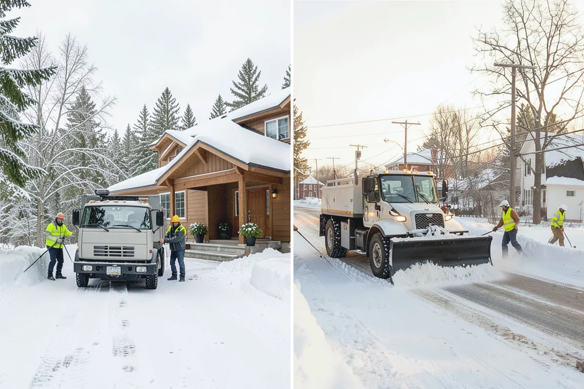 Business Park Deicing in Beaux Arts Village, King County, WA - Map internal drives, entrances, and cross-park walks with management