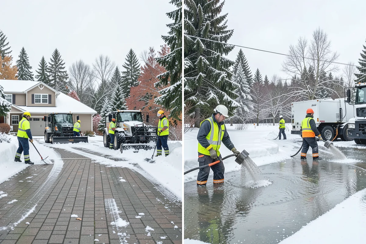 Business Park Deicing in Buckley, Pierce County, WA - Map internal drives, entrances, and cross-park walks with management