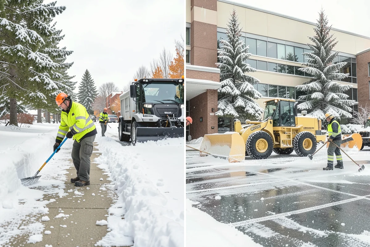 Business Park Deicing in Burlington, Skagit County, WA - Map internal drives, entrances, and cross-park walks with management