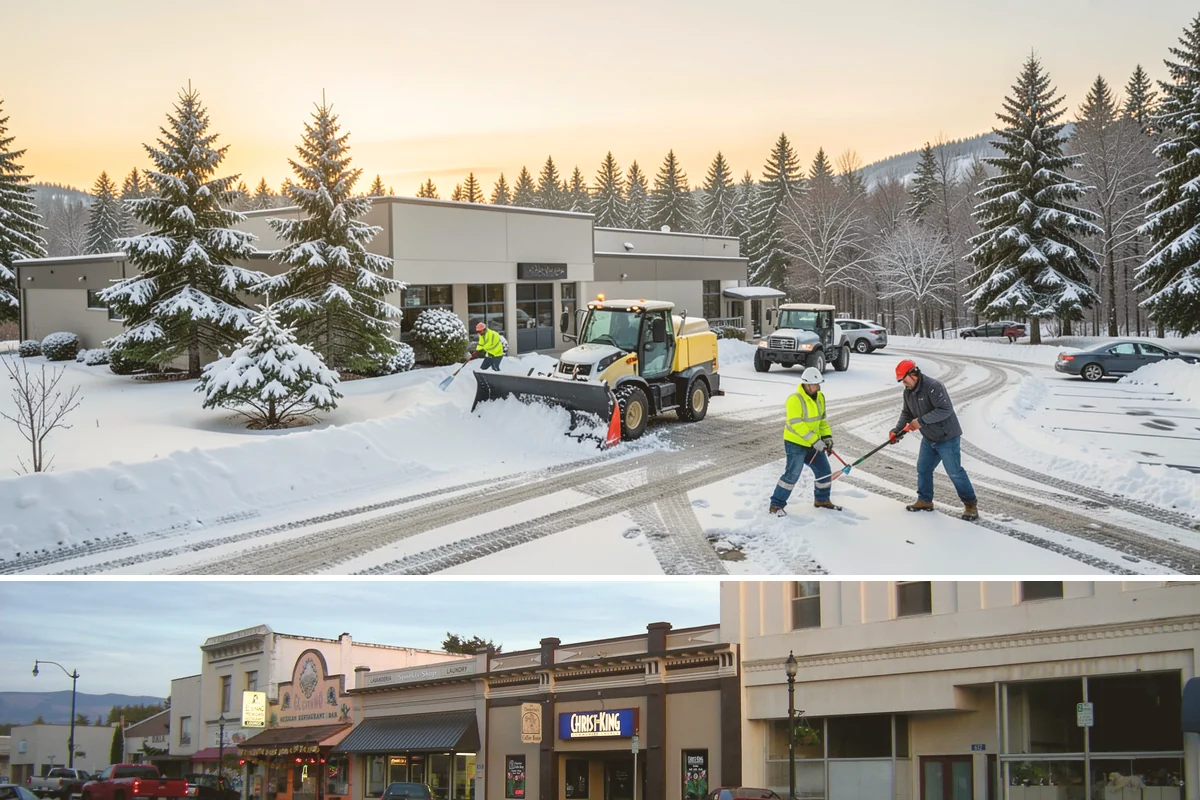 Business Park Deicing in Burlington, Skagit County, WA - Coverage runs the winter season with commute-focused readiness during the freezing-rain events that stall lowland business...