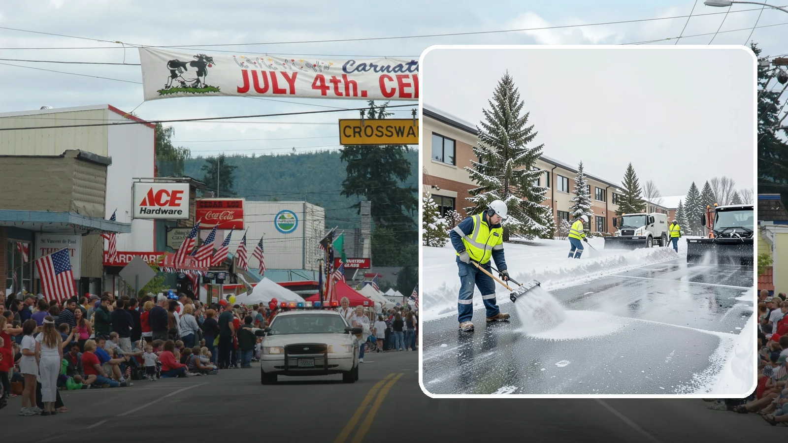 Business Park Deicing in Carnation, King County, WA - Deicing for business parks, coordinating ice control across multiple buildings, shared drives, and connecting walkways in one...