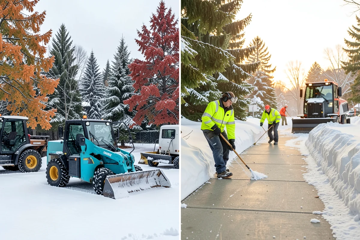 Business Park Deicing in Concrete, Skagit County, WA - Map internal drives, entrances, and cross-park walks with management
