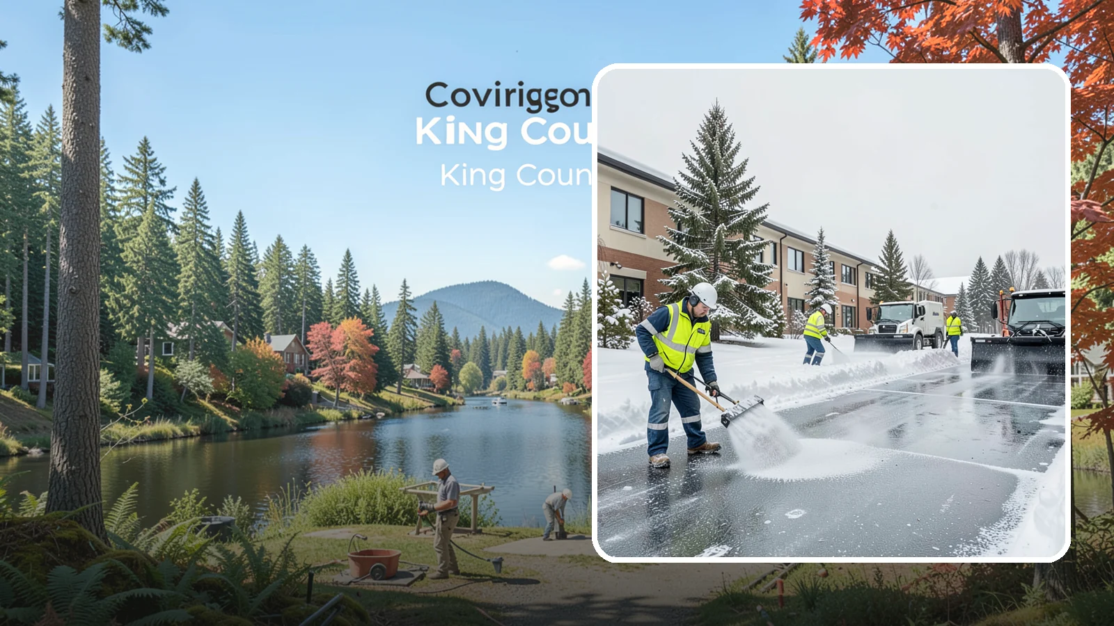 Business Park Deicing in Covington, King County, WA - Deicing for business parks, coordinating ice control across multiple buildings, shared drives, and connecting walkways in one...