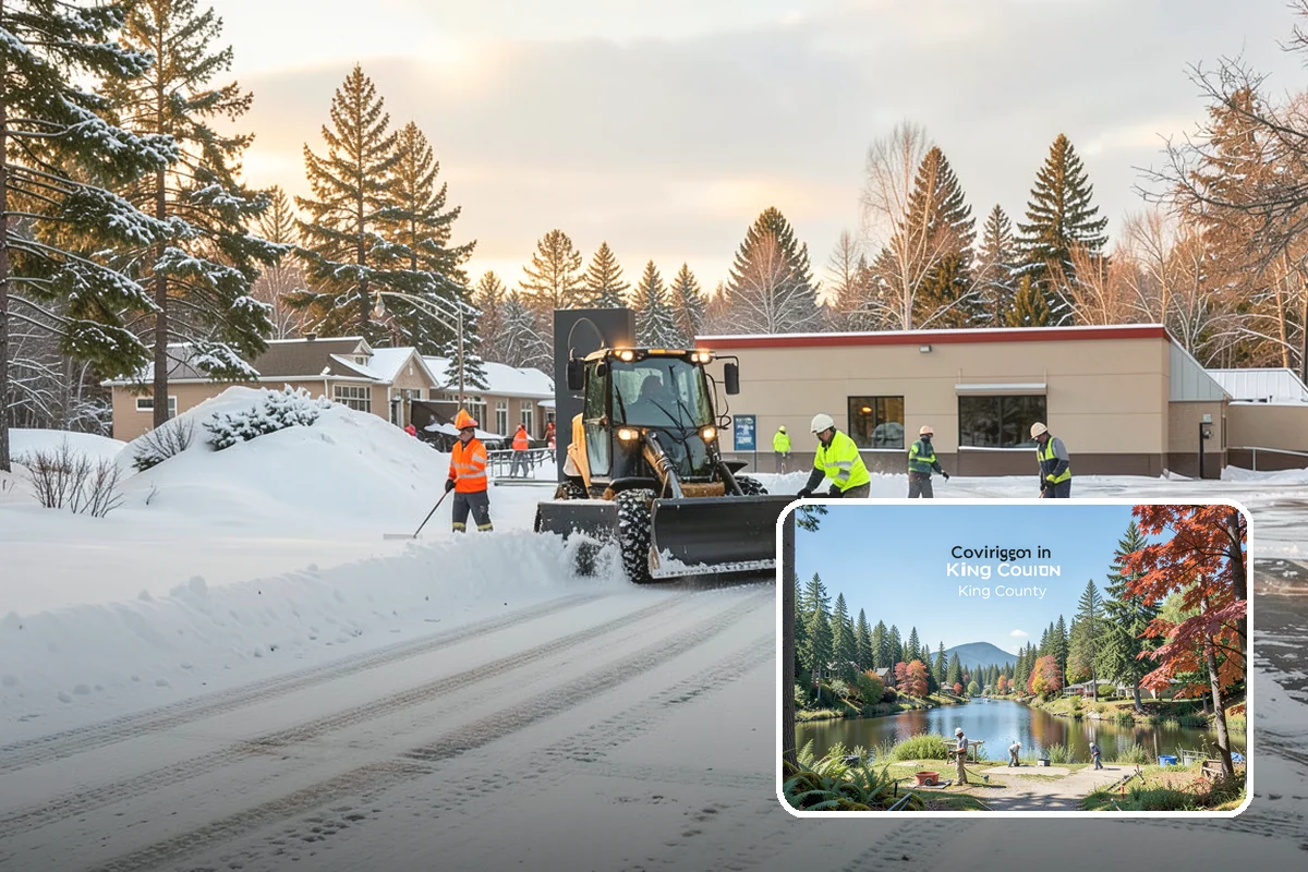 Business Park Deicing in Covington, King County, WA - Coordinates ice control across every building and tenant