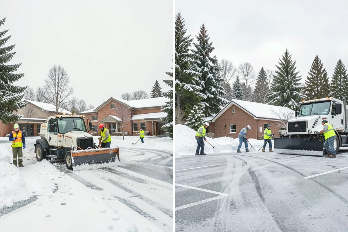 Business Park Deicing in Covington, King County, WA - Map internal drives, entrances, and cross-park walks with management