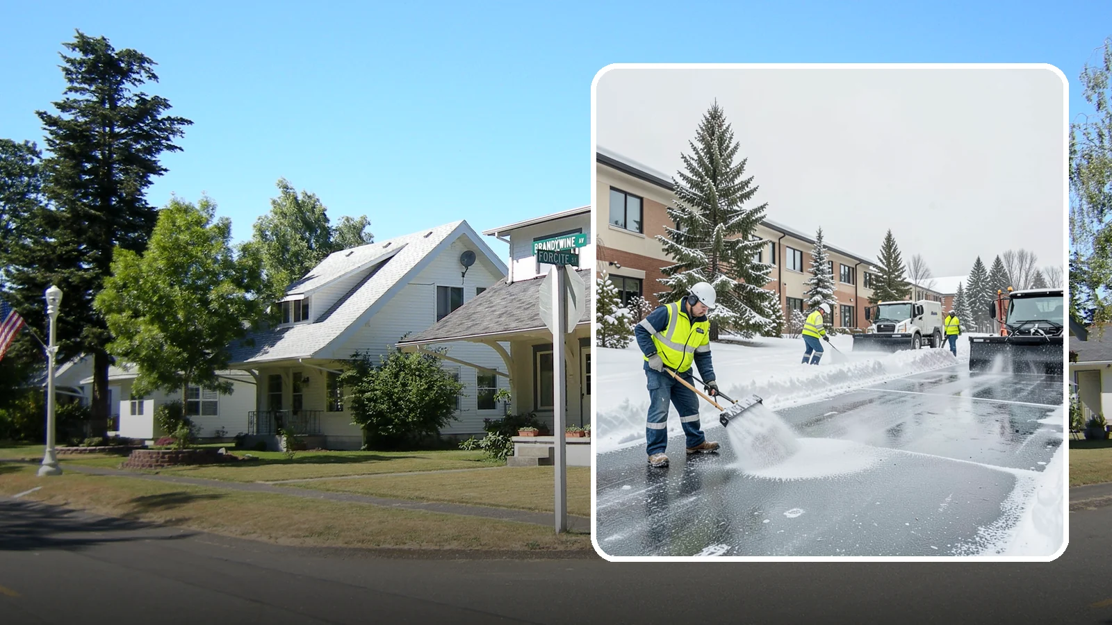 Business Park Deicing in DuPont, Pierce County, WA - Deicing for business parks, coordinating ice control across multiple buildings, shared drives, and connecting walkways in one...