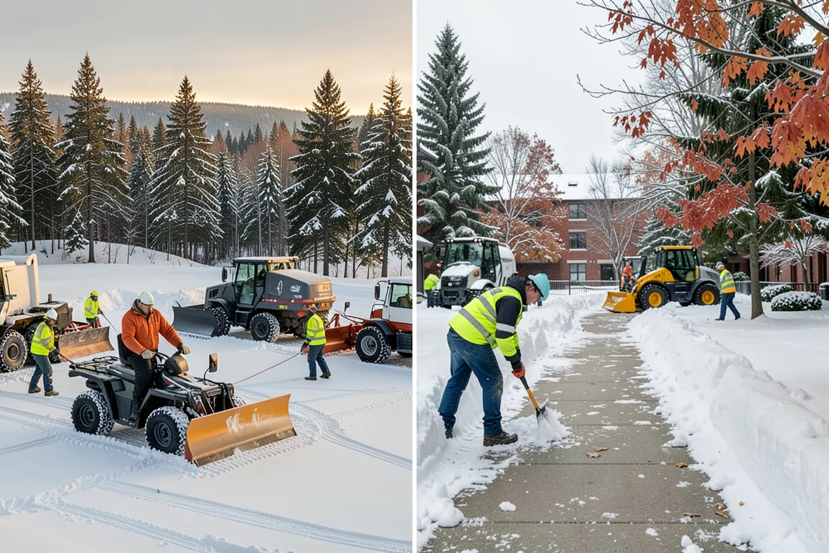 Business Park Deicing in DuPont, Pierce County, WA - Map internal drives, entrances, and cross-park walks with management