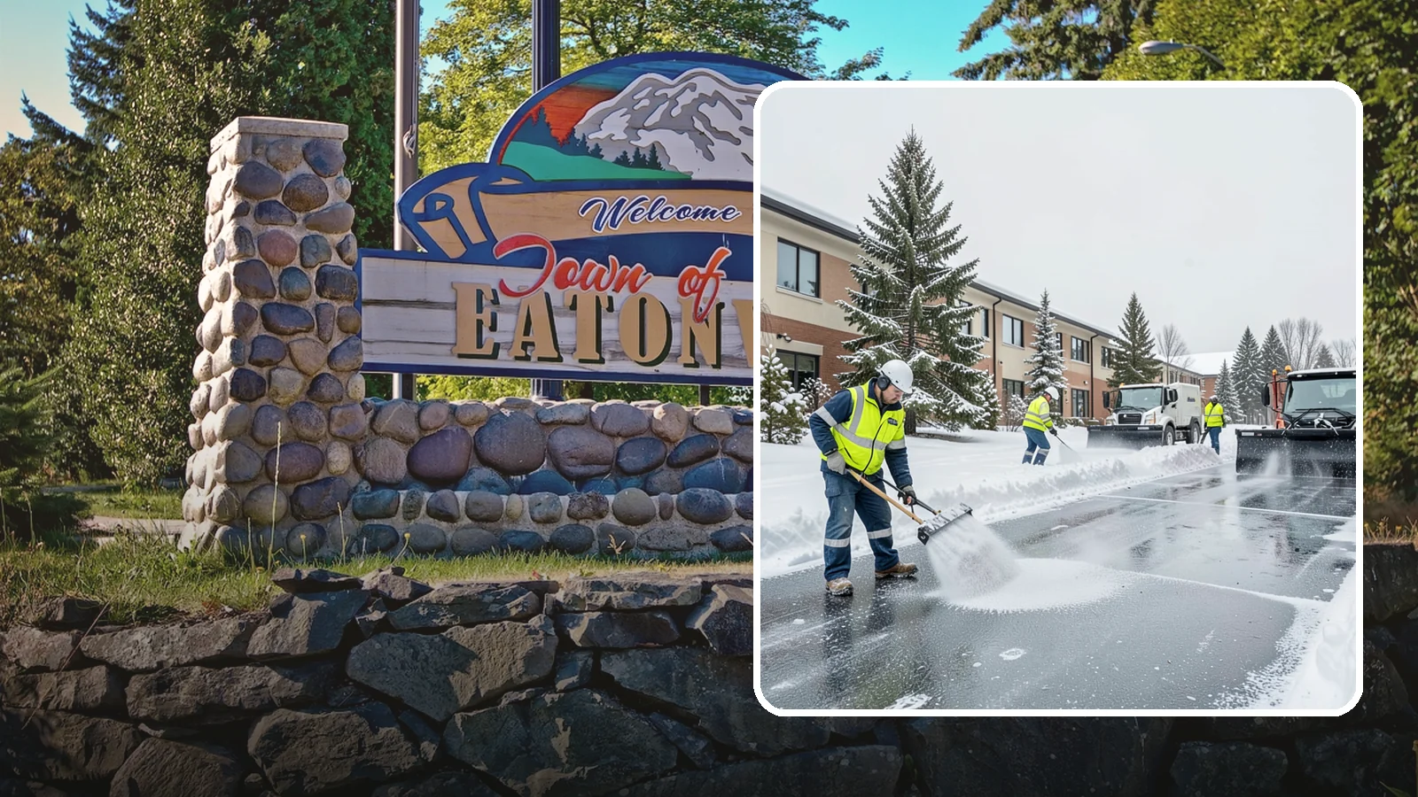Business Park Deicing in Eatonville, Pierce County, WA - Deicing for business parks, coordinating ice control across multiple buildings, shared drives, and connecting walkways in one...