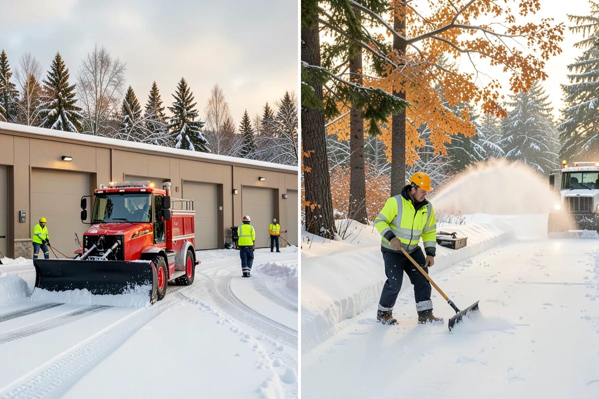 Business Park Deicing in Enumclaw, King County, WA - Map internal drives, entrances, and cross-park walks with management