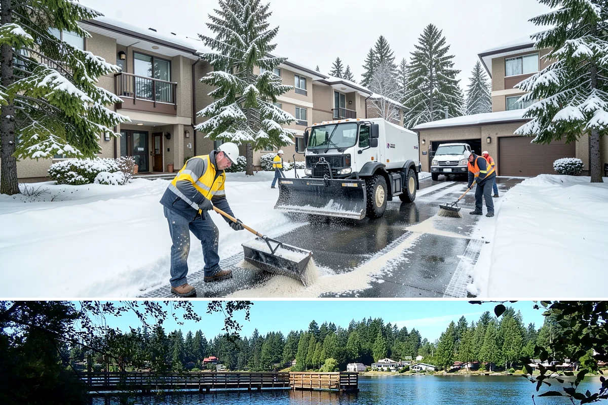 Business Park Deicing in Federal Way, King County, WA - Coverage runs the winter season with commute-focused readiness during the freezing-rain events that stall lowland business...