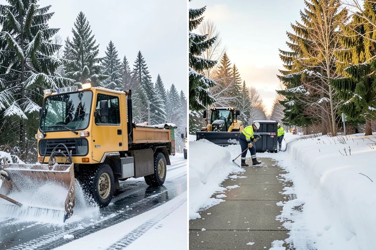 Business Park Deicing in Fircrest, Pierce County, WA - Map internal drives, entrances, and cross-park walks with management
