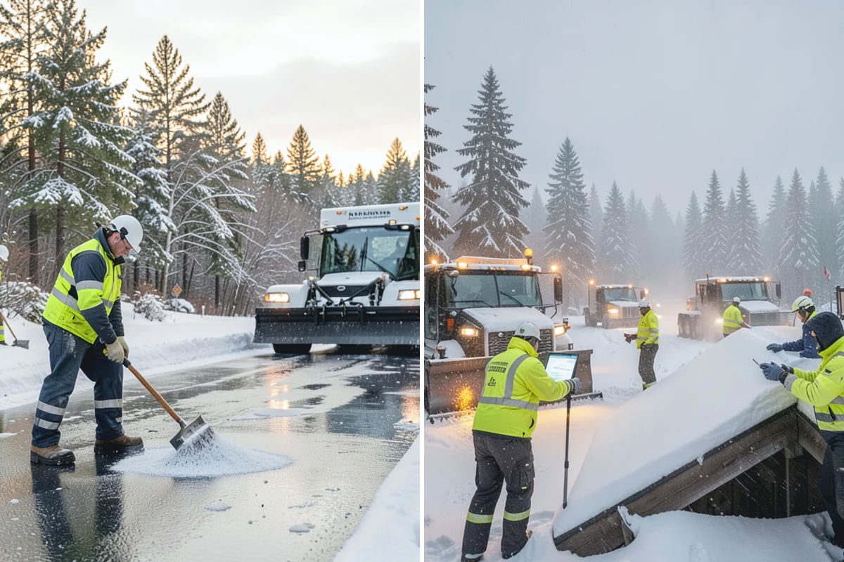 Business Park Deicing in Gold Bar, Snohomish County, WA - Map internal drives, entrances, and cross-park walks with management
