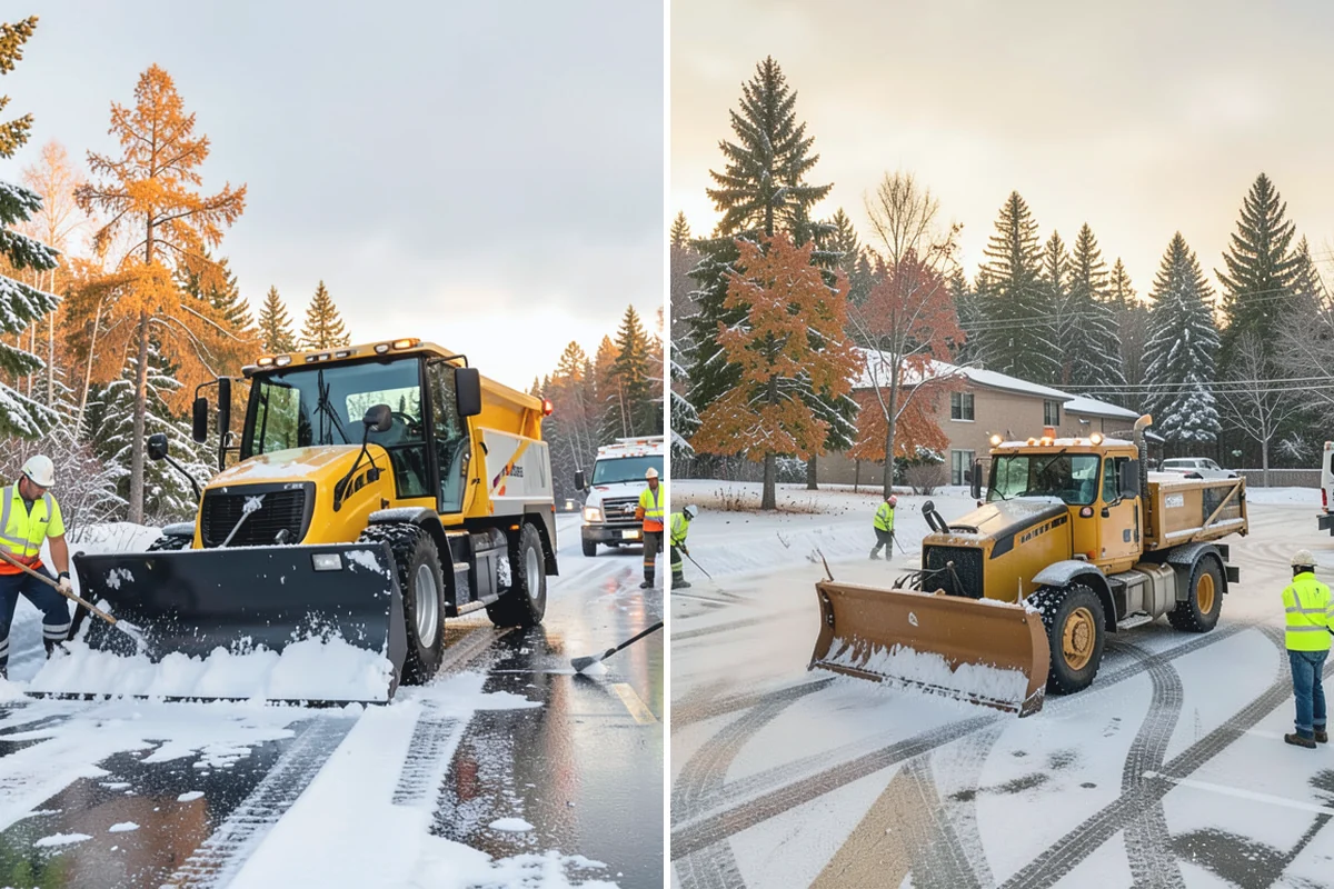 Business Park Deicing in Hamilton, Skagit County, WA - Map internal drives, entrances, and cross-park walks with management