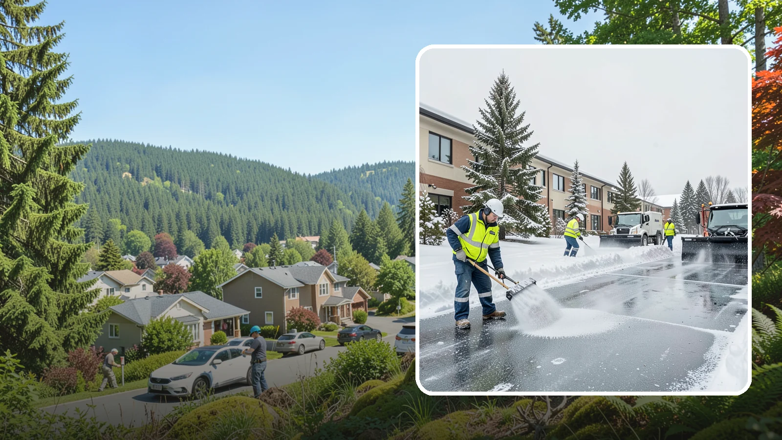 Business Park Deicing in Index, Snohomish County, WA - Deicing for business parks, coordinating ice control across multiple buildings, shared drives, and connecting walkways in one...