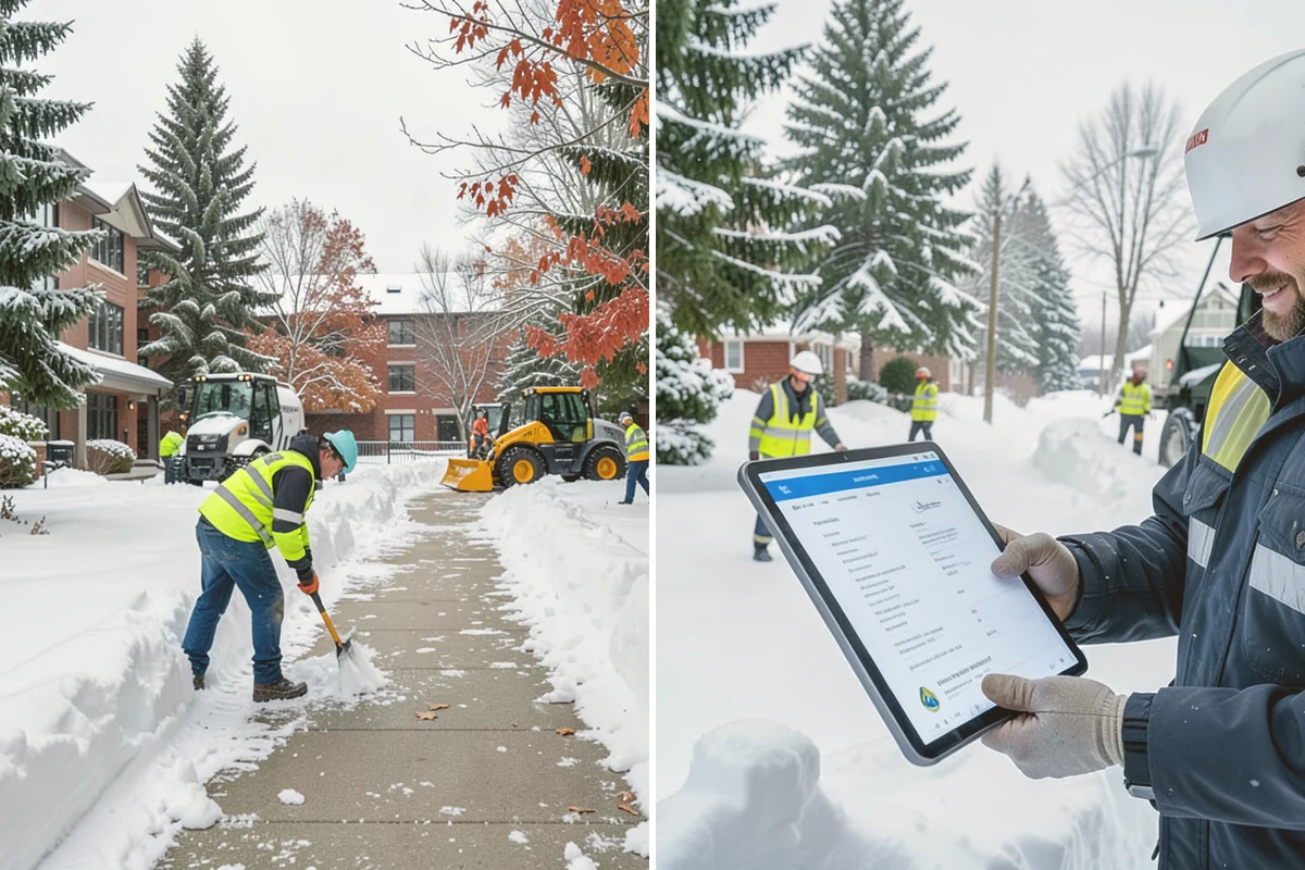 Business Park Deicing in Langley, Island County, WA - Map internal drives, entrances, and cross-park walks with management