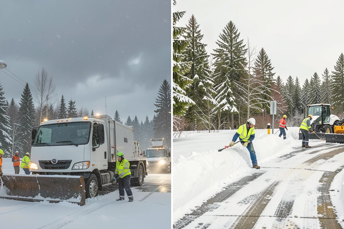 Business Park Deicing in Lynnwood, Snohomish County, WA - Map internal drives, entrances, and cross-park walks with management