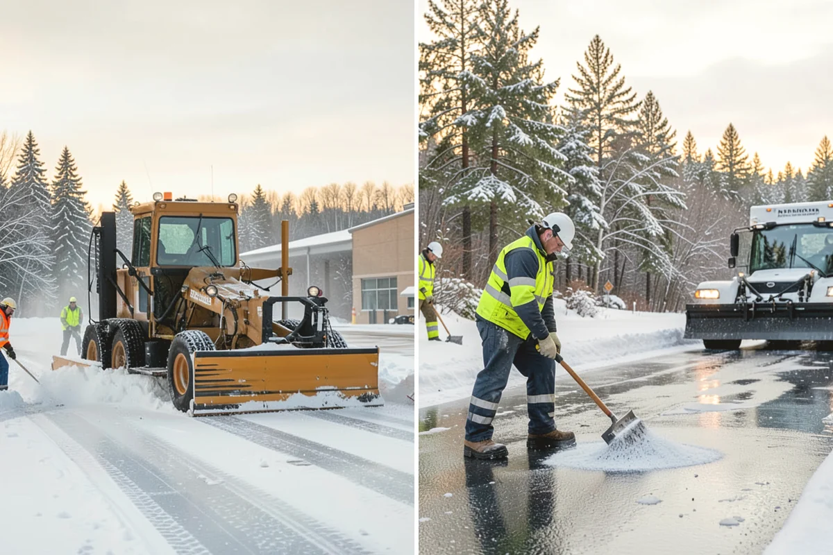 Business Park Deicing in Mercer Island, King County, WA - Map internal drives, entrances, and cross-park walks with management