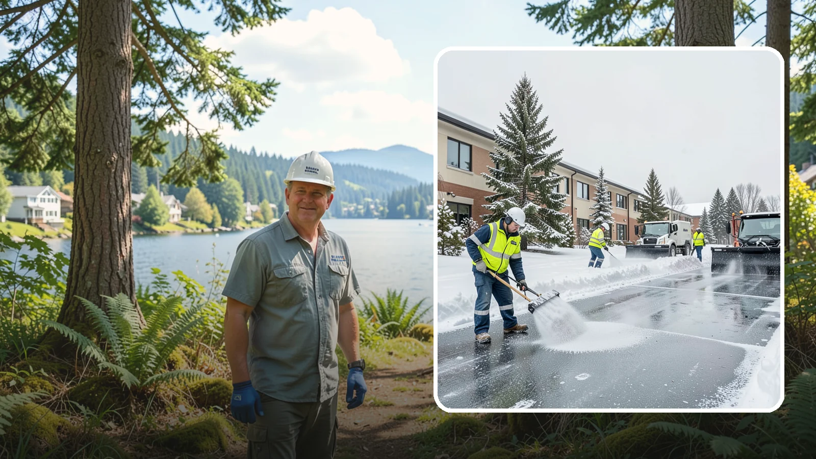Business Park Deicing in Milton, King County, WA - Deicing for business parks, coordinating ice control across multiple buildings, shared drives, and connecting walkways in one...