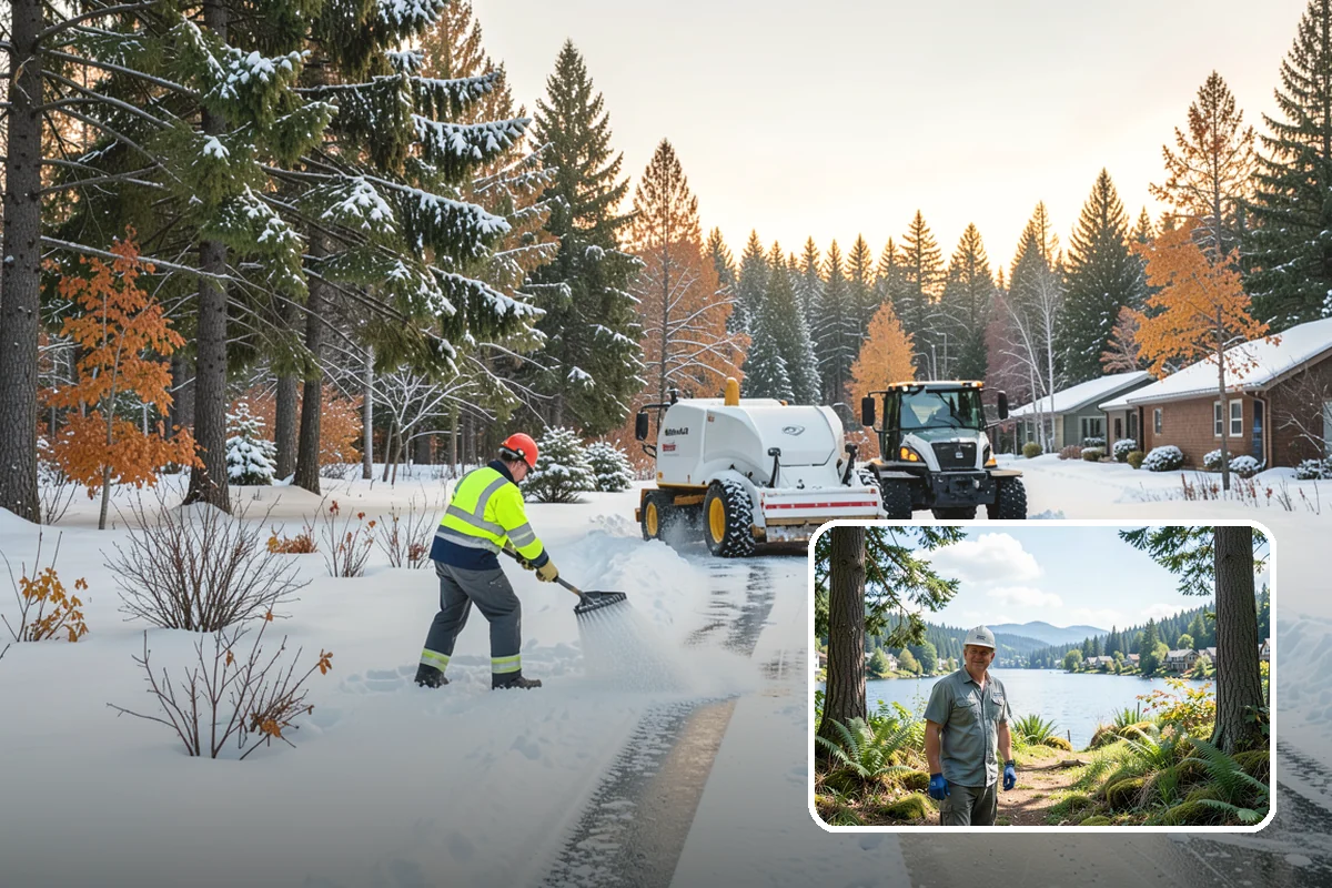 Business Park Deicing in Milton, King County, WA - Coordinates ice control across every building and tenant