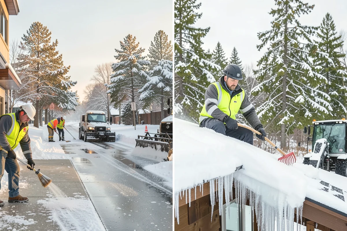 Business Park Deicing in Monroe, Snohomish County, WA - Map internal drives, entrances, and cross-park walks with management