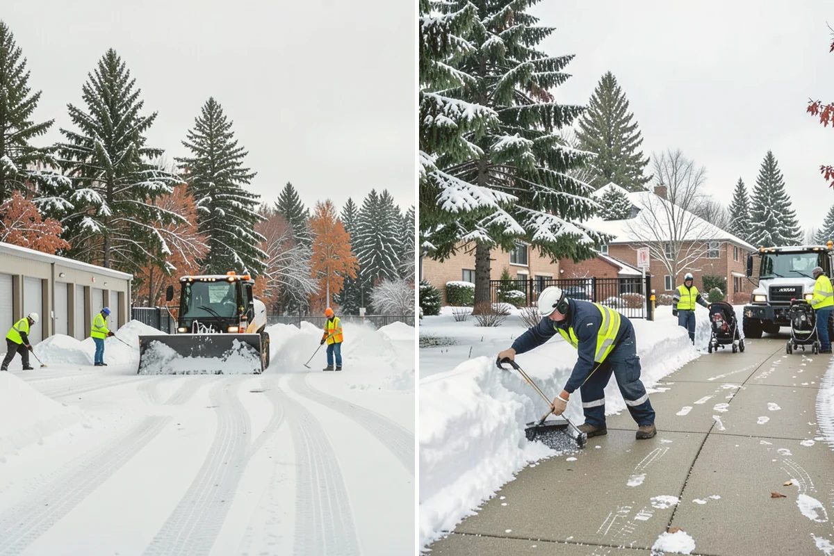 Business Park Deicing in Mount Vernon, Skagit County, WA - Map internal drives, entrances, and cross-park walks with management